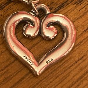 James Avery scrolled heart charm retired